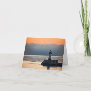 Sonnenuntergang und Leuchtturm