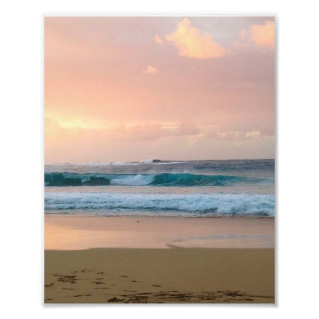 Sonnenuntergang und Meer Fotodruck (Vorne)