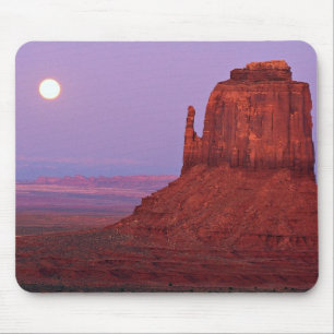 Sonnenuntergang und Moonrise an HandschuhButte, Mousepad