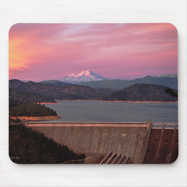 Sonnenuntergang und Mt. Shasta Mousepad (Vorne)