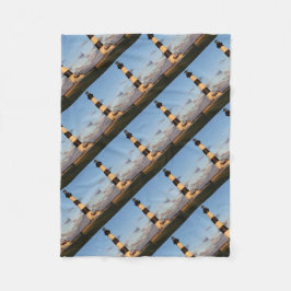 Sonnenuntergang und Vollmond Fleecedecke