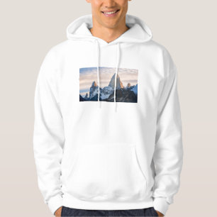 Sonnenuntergang und Wolken über Mt Fitzroy Hoodie
