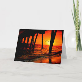 Sonnenuntergang unter dem Pier Karte