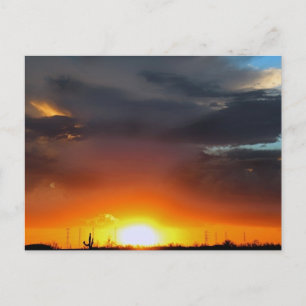 Sonnenuntergang unter dem Sturm. Postkarte