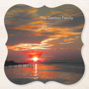 Sonnenuntergang Untersetzer bearbeitet und farbenf