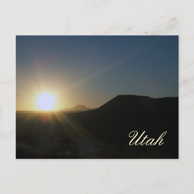 Sonnenuntergang: utah postkarte (Vorderseite)