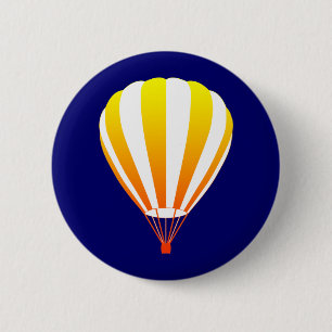 Sonnenuntergang verblassen Heißluftballon Button