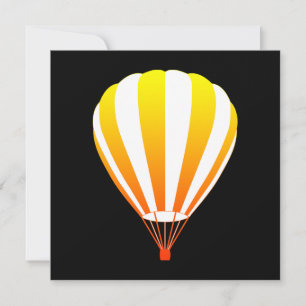 Sonnenuntergang verblassen Heißluftballon Einladung