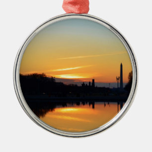 Sonnenuntergang vom Capitol Hill. Silbernes Ornament