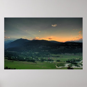Sonnenuntergang vom East Ridge Poster