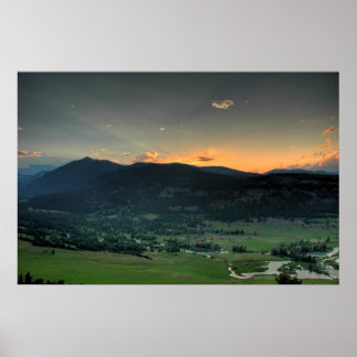 Sonnenuntergang vom East Ridge Poster