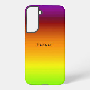 Sonnenuntergang von der Wiese Farbverlauf Name hin Samsung Galaxy Hülle