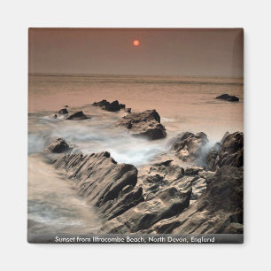 Sonnenuntergang von Ilfracombe Strand, NordDevon, Magnet