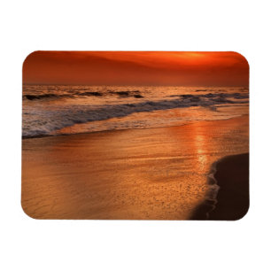 Sonnenuntergang von Wolken und Meeresküste Magnet