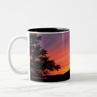 Sonnenuntergang-Vorhänge Zweifarbige Tasse