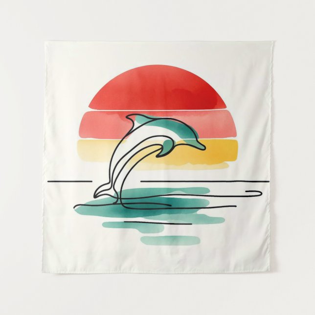 Sonnenuntergang Wandteppich (Vorderseite)