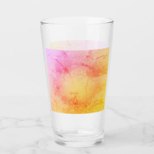 Sonnenuntergang-Wasserfarb-Marmor-Glas-Tasse Glas