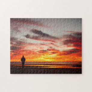 Sonnenuntergang-Weg Puzzle