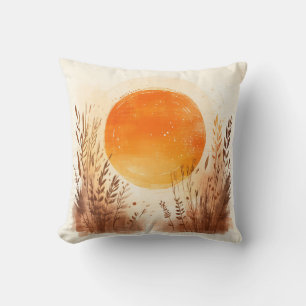 Sonnenuntergang Weizen Gras Boho Sonnenaufgang Kissen