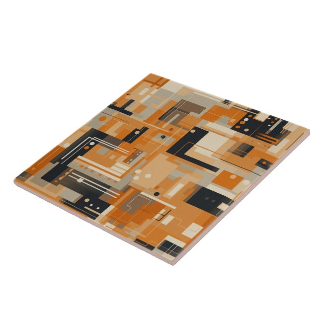 Sonnenuntergang Whispers Apricot Abstrakt Delikate Fliese (Seite)