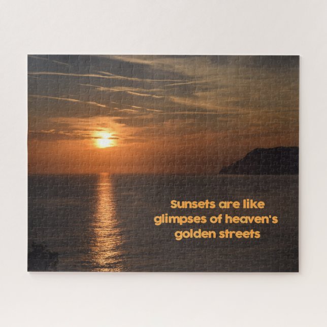Sonnenuntergang wie ein Himmelsglanz - 11 x 14 Zol Puzzle (Horizontal)
