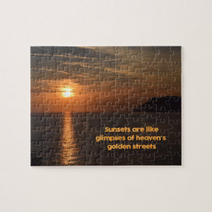 Sonnenuntergang wie ein Himmelsglanz - 8 x 10 Zoll Puzzle