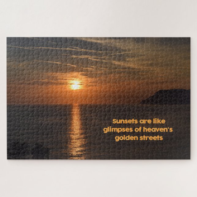 Sonnenuntergang wie eine Himmelsglampe - 20 x 30 Z Puzzle (Horizontal)