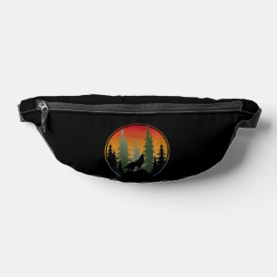 Sonnenuntergang Wolf Naturlandschaft Bauchtasche