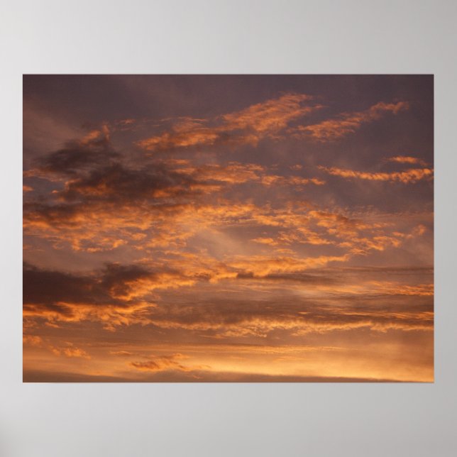 Sonnenuntergang Wolken I farbenfrohe Sky Fotografy Poster (Vorne)
