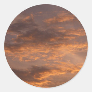 Sonnenuntergang Wolken I farbenfrohe Sky Fotografy Runder Aufkleber