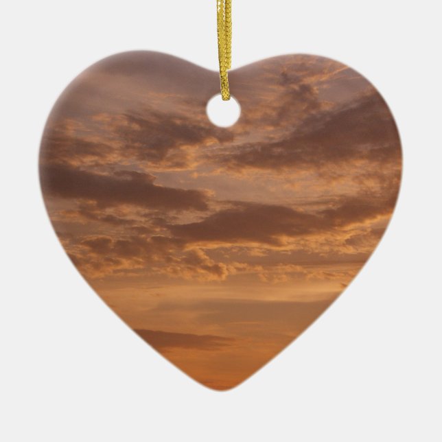 Sonnenuntergang Wolken II Pastel Abstrakte Natur Keramikornament (Vorne)