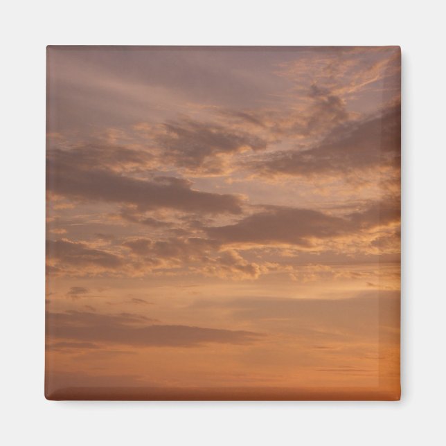 Sonnenuntergang Wolken II Pastel Abstrakte Natur Magnet (Vorne)