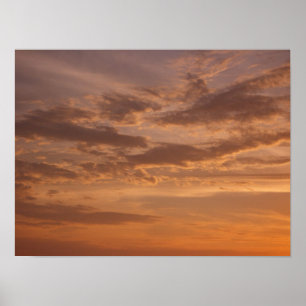Sonnenuntergang Wolken II Pastel Abstrakte Natur Poster