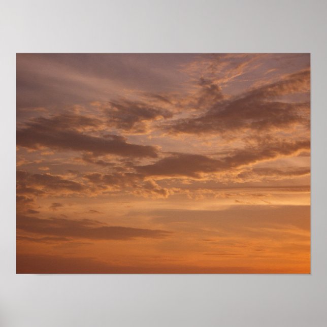Sonnenuntergang Wolken II Pastel Abstrakte Natur Poster (Vorne)