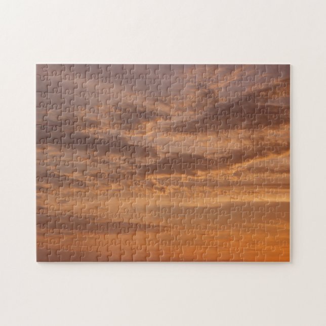 Sonnenuntergang Wolken II Pastel Abstrakte Natur Puzzle (Horizontal)
