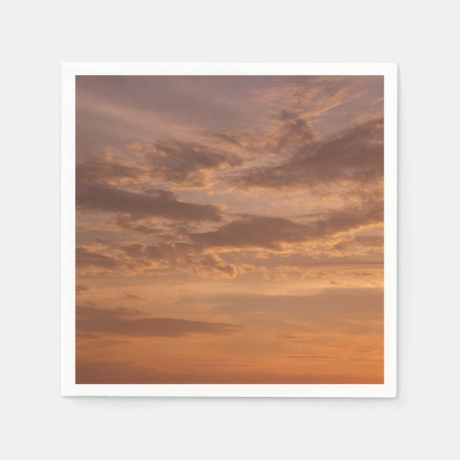 Sonnenuntergang Wolken II Pastel Abstrakte Natur Serviette (Vorderseite)