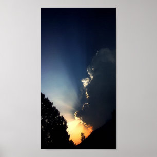 Sonnenuntergang-Wolken Poster
