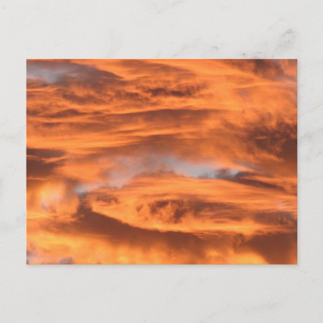 Sonnenuntergang Wolken Postkarte (Vorderseite)