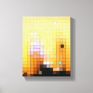 Sonnenuntergang Wolkenkratzer Leinwanddruck