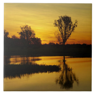 Sonnenuntergang, Yellow Water Billabong Fliese