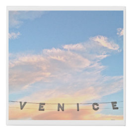 Sonnenuntergänge am Strand von Venedig signieren r Künstlicher Leinwanddruck