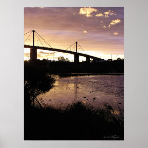 Sonnenuntergänge an der Westgate Bridge, Melbourne Poster