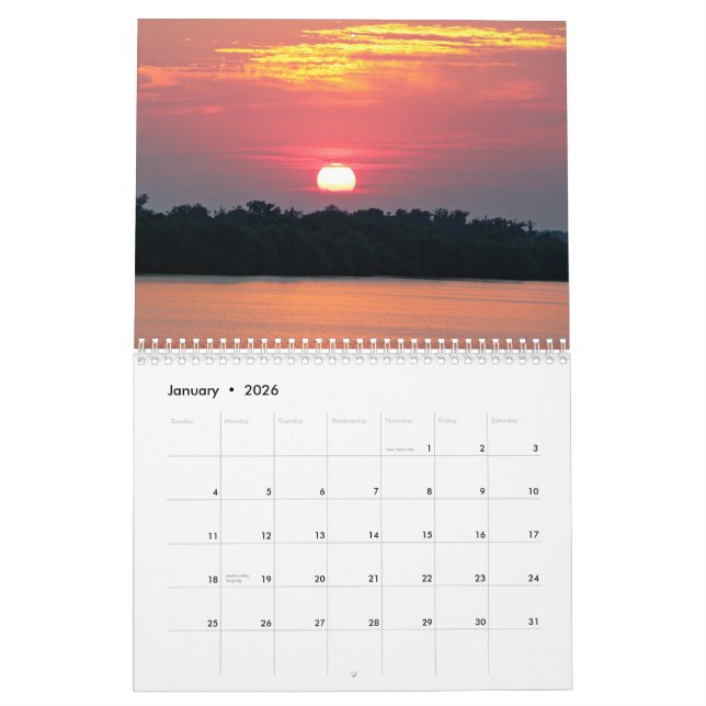 Sonnenuntergänge auf dem Kalender des Golfs von (Jan 2026)