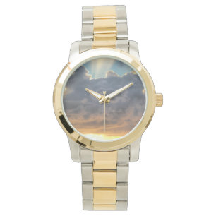 Sonnenuntergänge durch Sturmwolken Armbanduhr