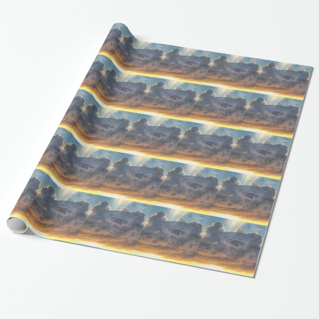 Sonnenuntergänge durch Sturmwolken Geschenkpapier (Ungerollt)