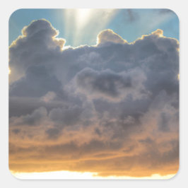 Sonnenuntergänge durch Sturmwolken Herz-Aufkleber