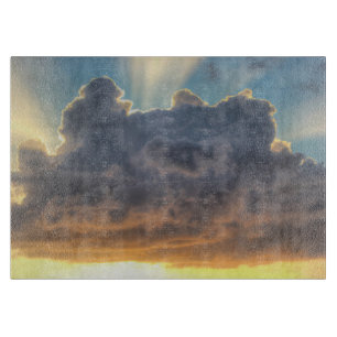 Sonnenuntergänge durch Sturmwolken Schneidebrett