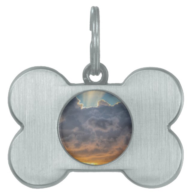 Sonnenuntergänge durch Sturmwolken Tiermarke (Vorderseite)