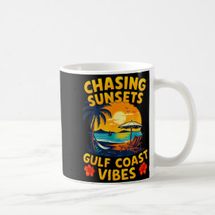 Sonnenuntergänge Golfküste Vibes Retro-Strand Kaffeetasse
