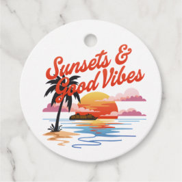 Sonnenuntergänge & Gute Vibes Kreuzfahrtenten Geschenkanhänger